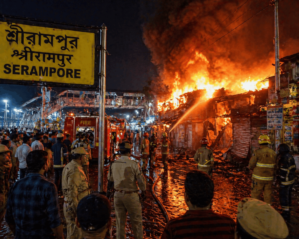 Fire Accident At A Shop Near Station. crime02